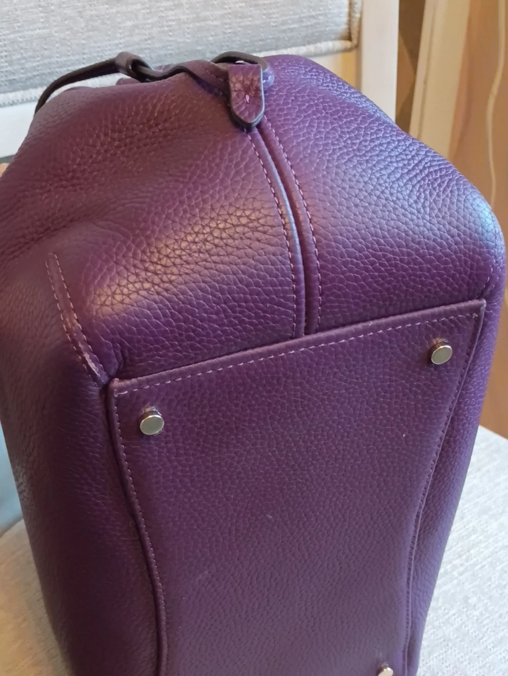 Kate Spade Large Dumpling Satchel Bag Ripe Plum purple
